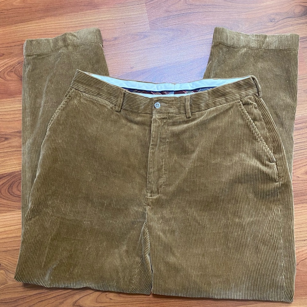 VINTAGE POLO RALPH LAUREN Men's Sz 36/32 Tan Brown Preston Fit Corduroy Pants